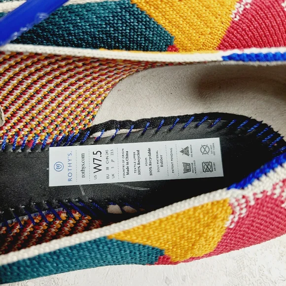 New Rothy's Amber Moroccan Round Toe Slip On Loafers C114 - Picture 7 of 8